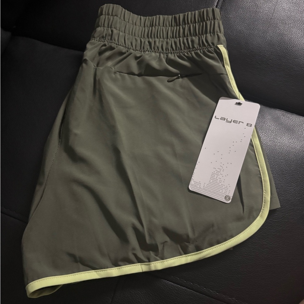 Layer 8 Olive Green Athletic Short